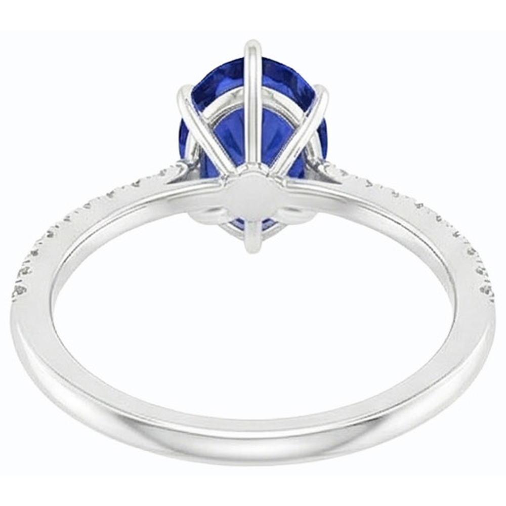 vero round diamante 4.50carati anello vista dall'alto