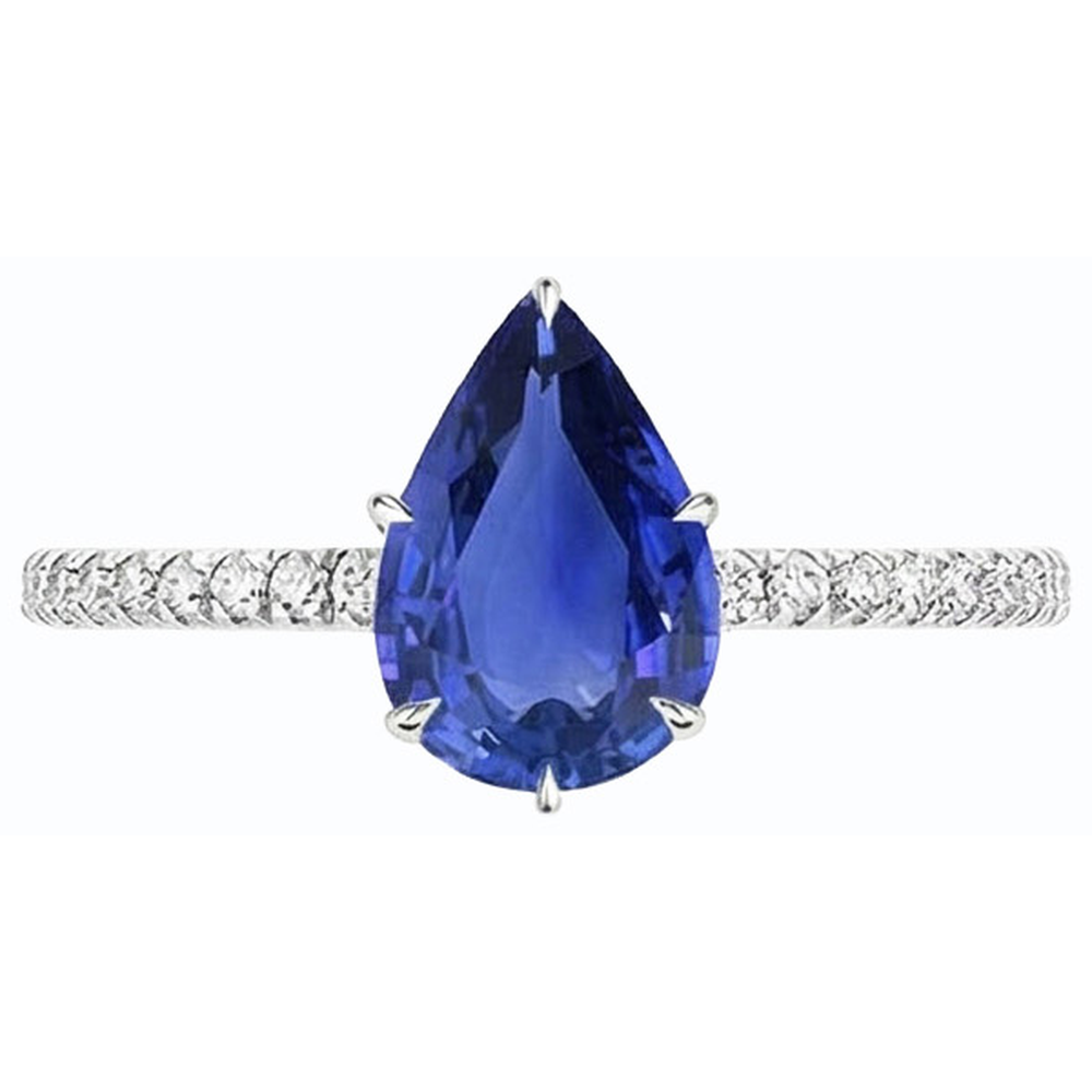 vero round diamante 4.50carati anello vista di profilo
