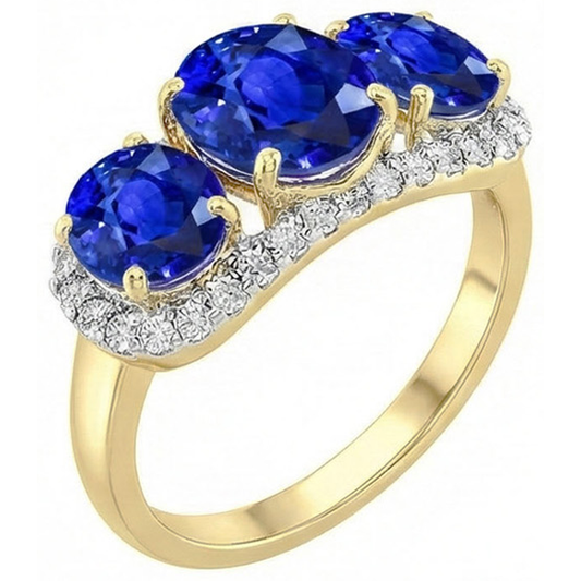 vero oval diamante 6carati anello angolo laterale