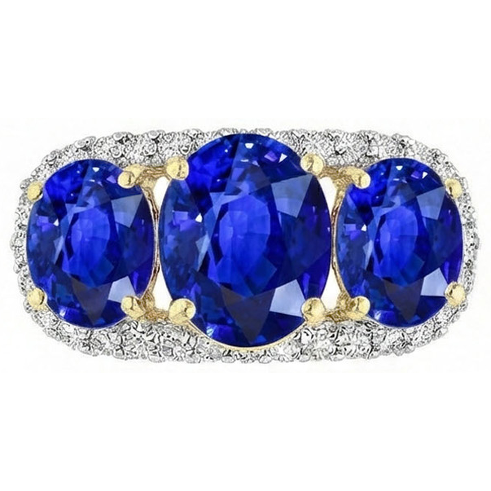 vero oval diamante 6carati anello vista dall'alto