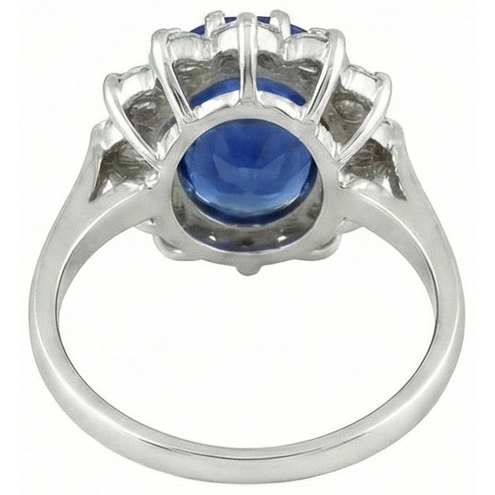 vero round diamante 6carati anello vista di profilo