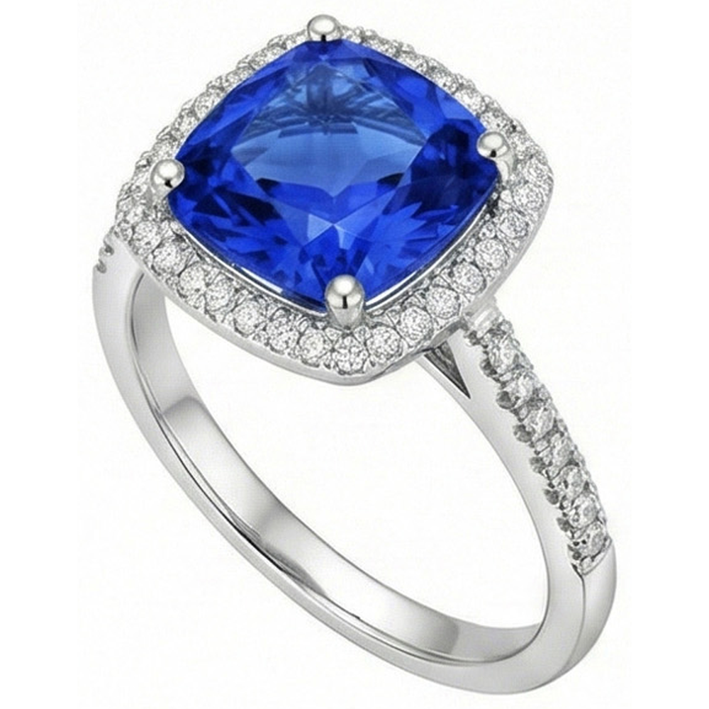 vero round diamante 3.30carati anello dettaglio ravvicinato