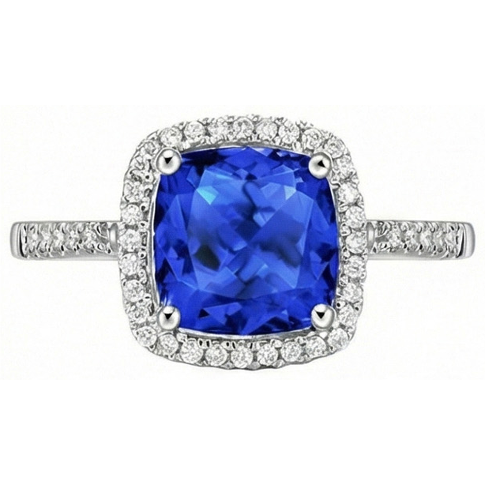 vero round diamante 3.30carati anello vista frontale