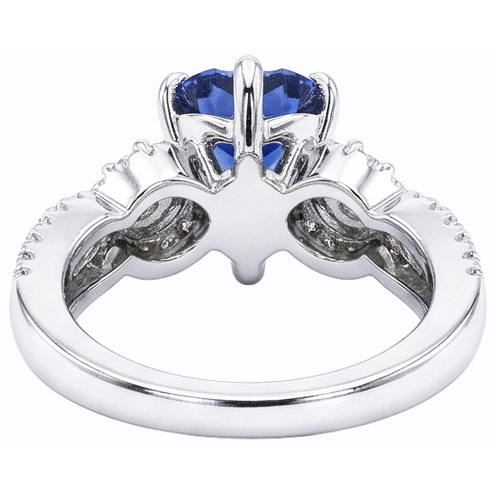 vero round diamante 4.50carati anello vista dall'alto