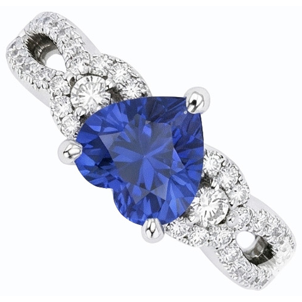 vero round diamante 4.50carati anello vista di profilo