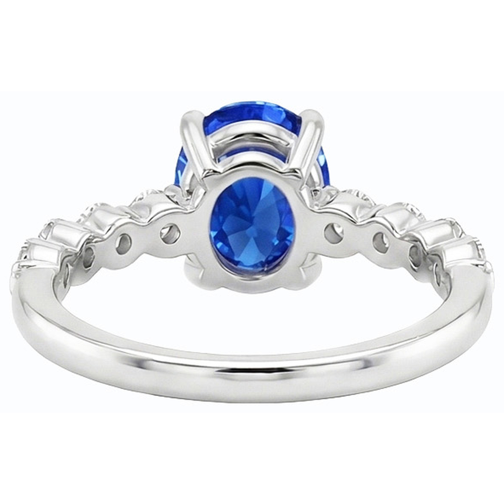 vero round diamante 4.50carati anello vista dall'alto