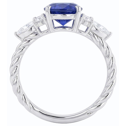 vero marquise diamante 4carati anello angolo laterale