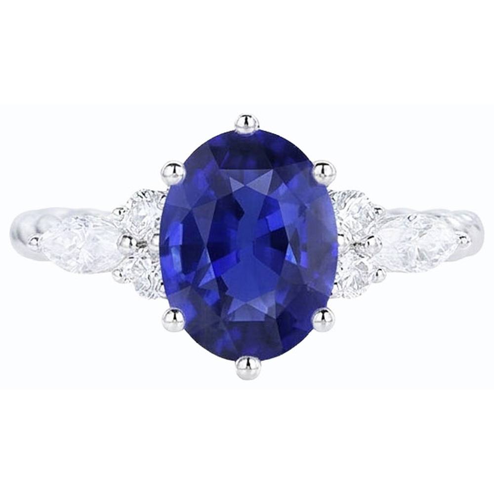 vero marquise diamante 4carati anello su bianco