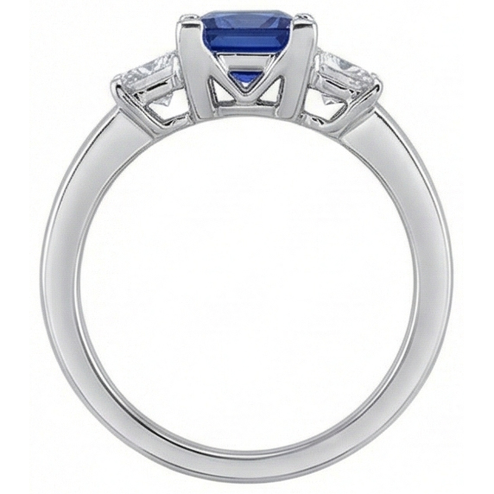 vero princess diamante 5carati anello su bianco