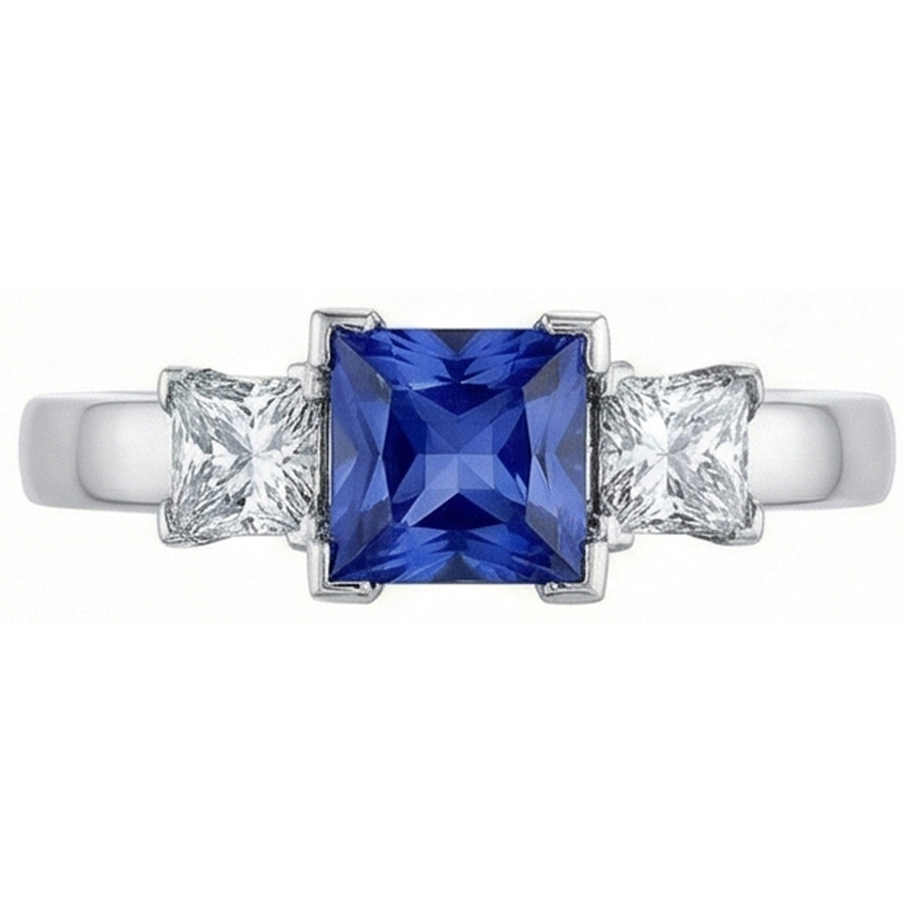 vero princess diamante 5carati anello angolo laterale
