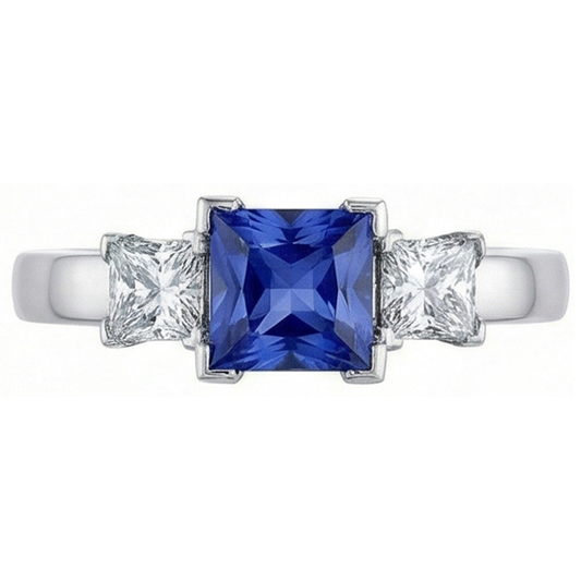 vero princess diamante 5carati anello angolo laterale