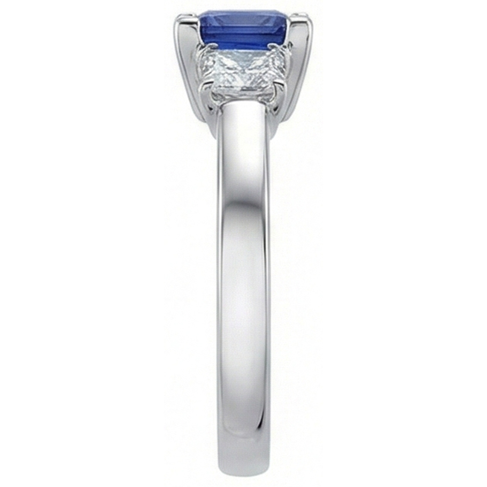 vero princess diamante 5carati anello vista di profilo