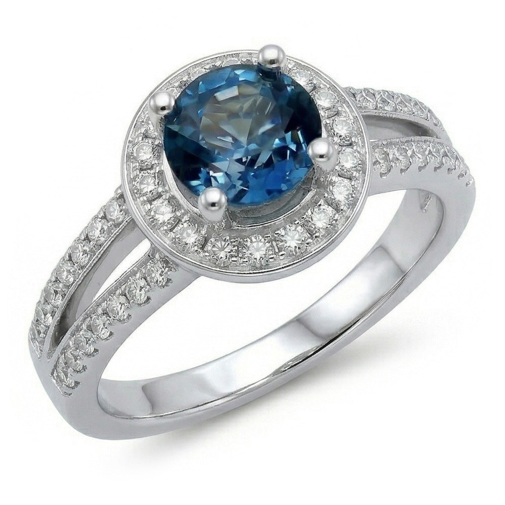 vero round diamante 4carati anello vista frontale