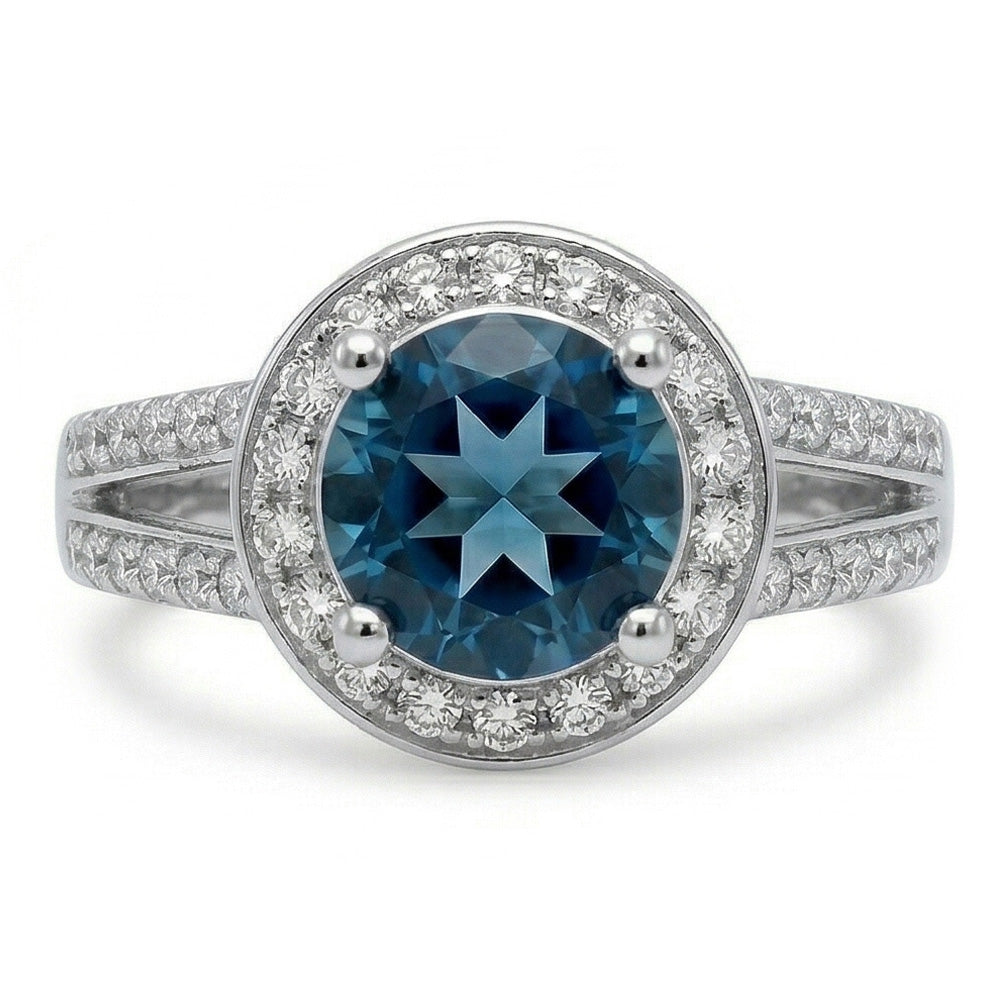 vero round diamante 4carati anello angolo laterale