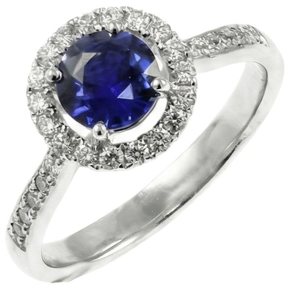 vero round diamante 2.50carati anello vista dall'alto