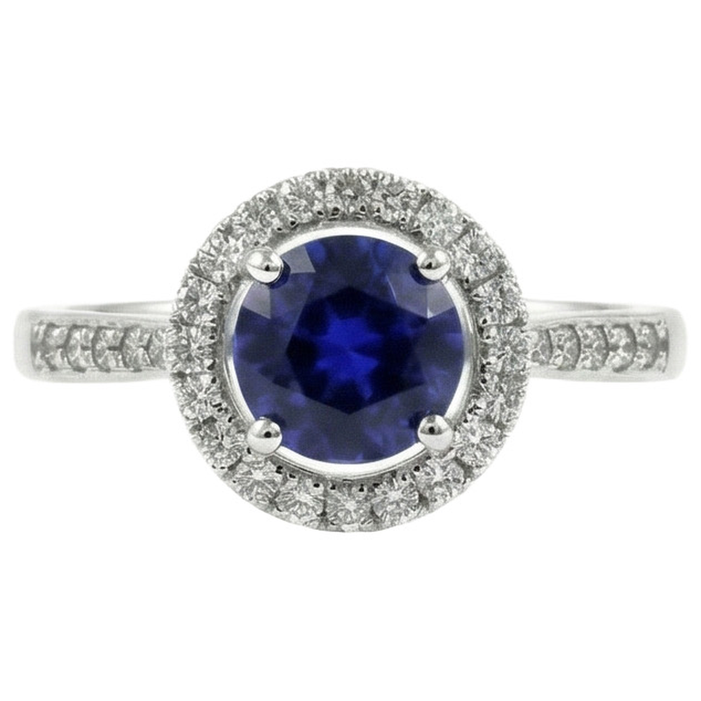vero round diamante 2.50carati anello angolo laterale