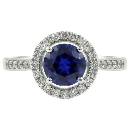 vero round diamante 2.50carati anello angolo laterale