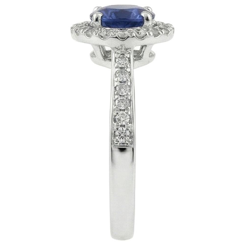 vero round diamante 2.50carati anello vista di profilo