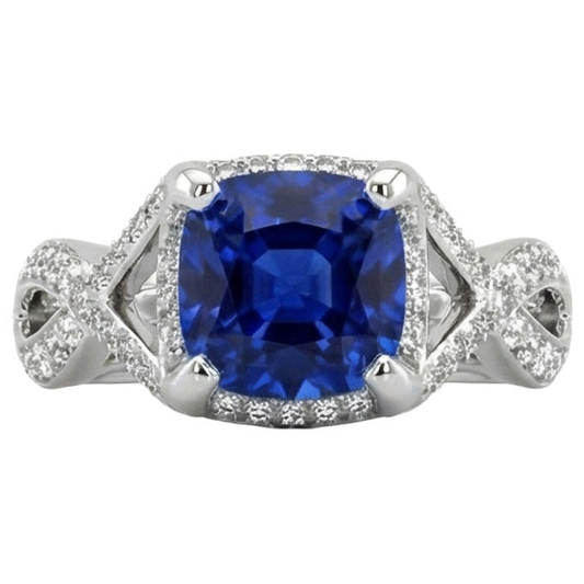 vero round diamante 4.50carati anello dettaglio ravvicinato