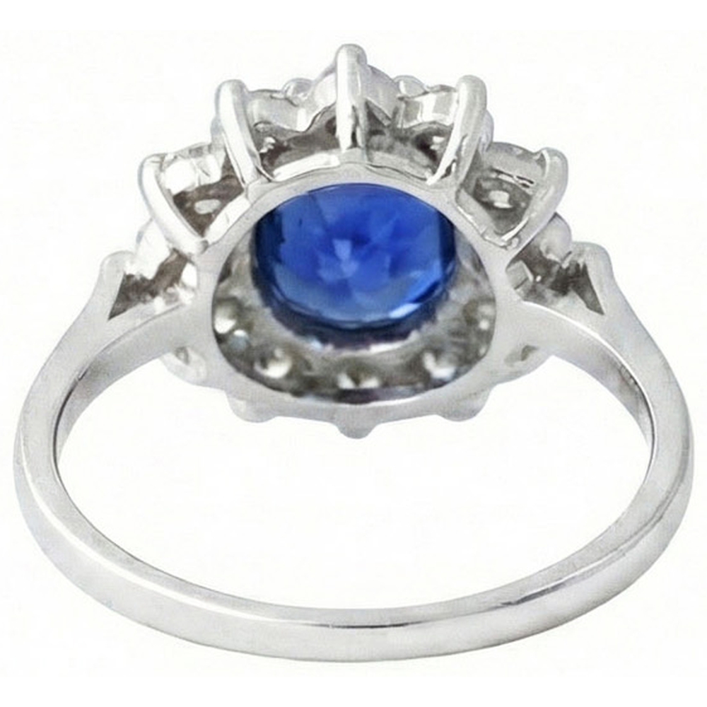 vero round diamante 6.50carati anello vista di profilo
