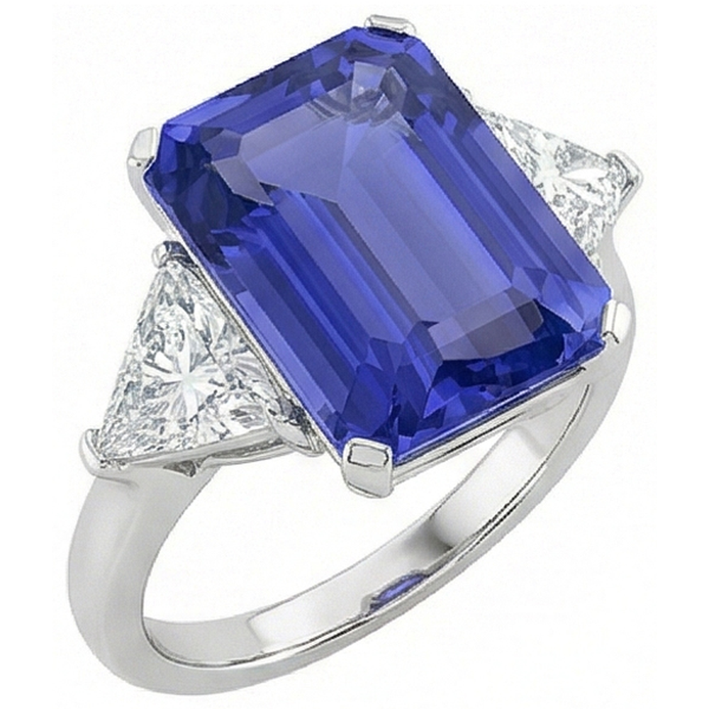 vero emerald diamante 3.50carati anello angolo laterale