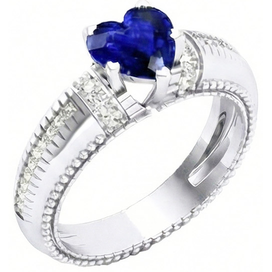 vero heart diamante 2carati anello angolo laterale