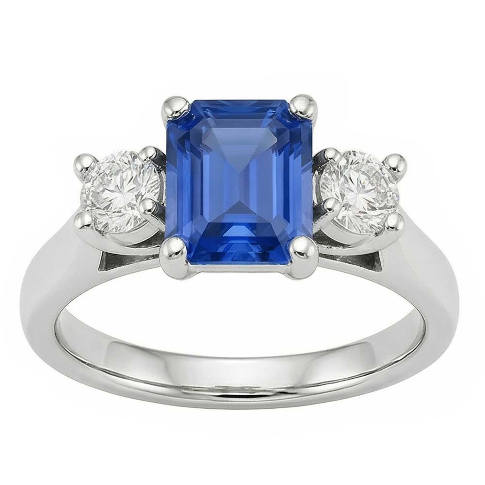 vero round diamante 2.50carati anello angolo laterale