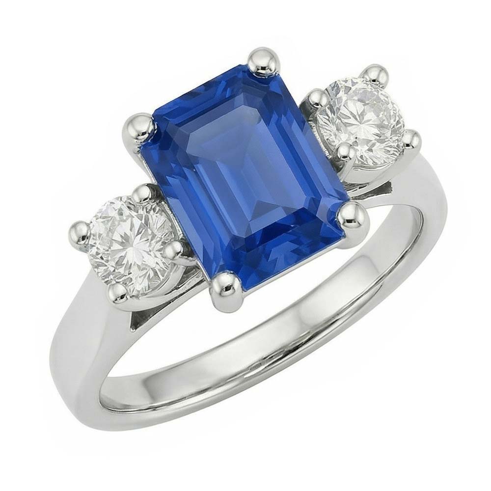 vero round diamante 2.50carati anello vista dall'alto