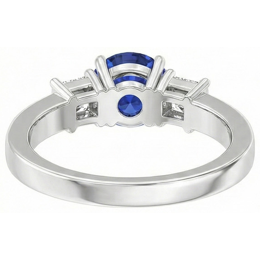 vero round diamante 3.50carati anello su bianco