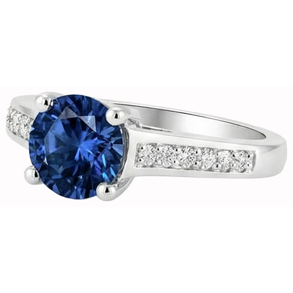 vero round diamante 2.80carati anello dettaglio ravvicinato