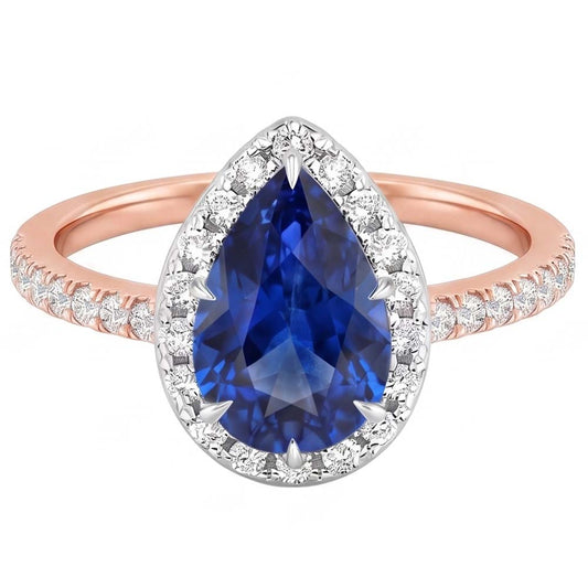 Anello con zaffiro e diamanti