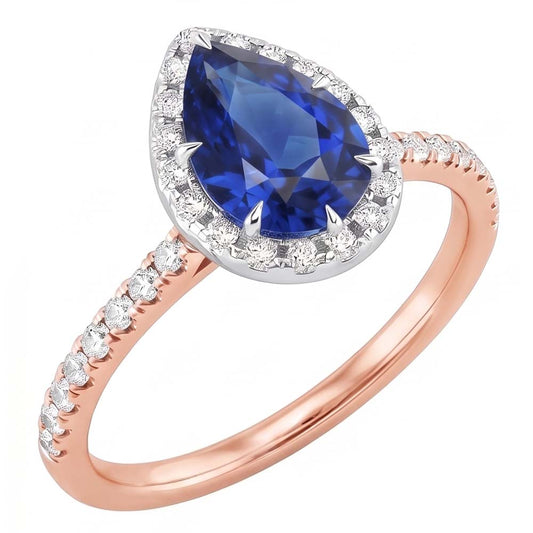 Anello con zaffiro e diamanti