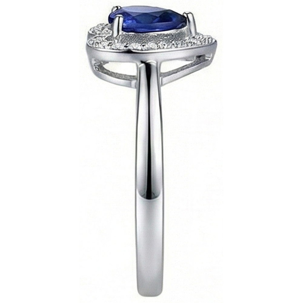 vero round diamante 2.25carati anello vista di profilo