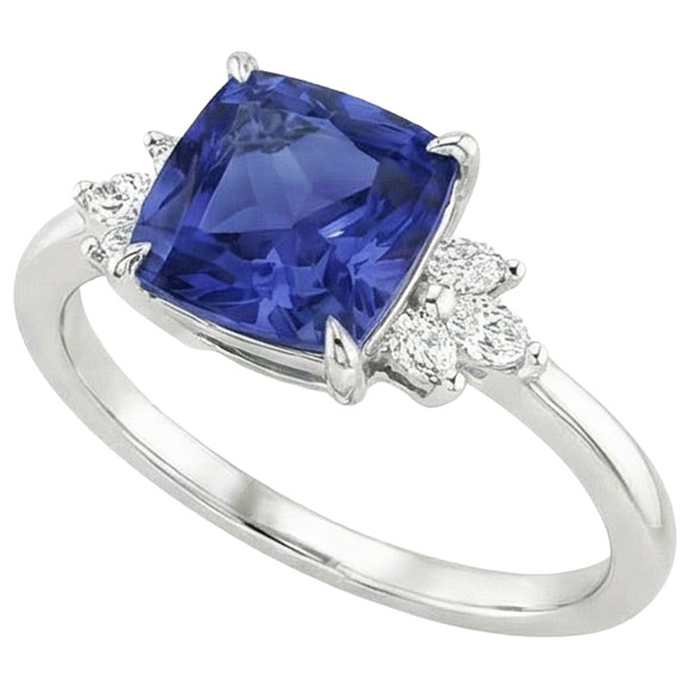 vero marquise diamante 3.25carati anello angolo laterale