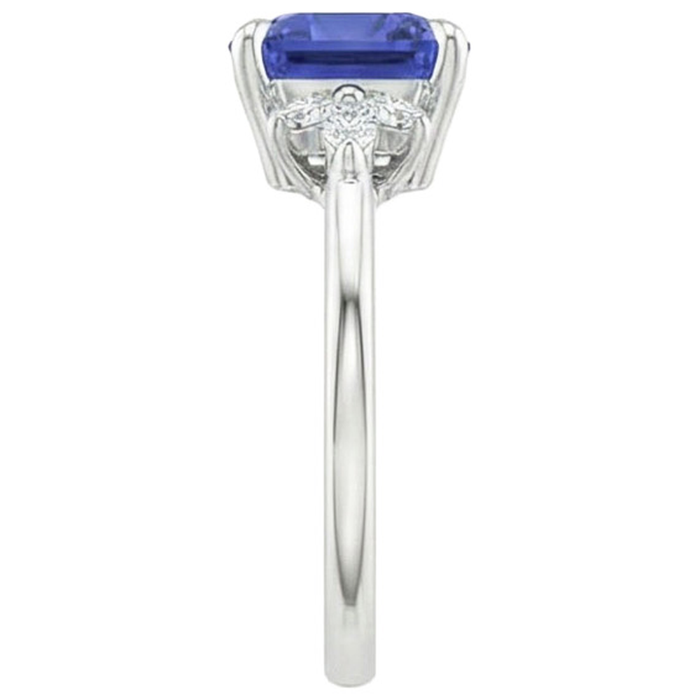vero marquise diamante 3.25carati anello vista di profilo