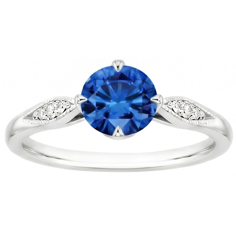 vero round diamante 2.40carati anello dettaglio ravvicinato