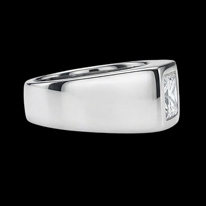 Anello da Uomo con Diamante Taglio Principessa