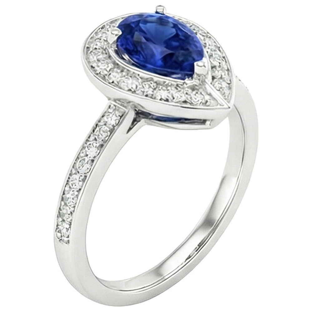 vero round diamante 3carati anello su bianco