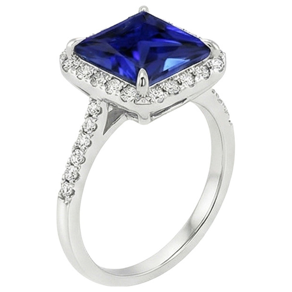 vero round diamante 5.50carati anello vista dall'alto