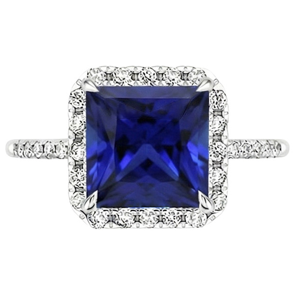 vero round diamante 5.50carati anello vista di profilo
