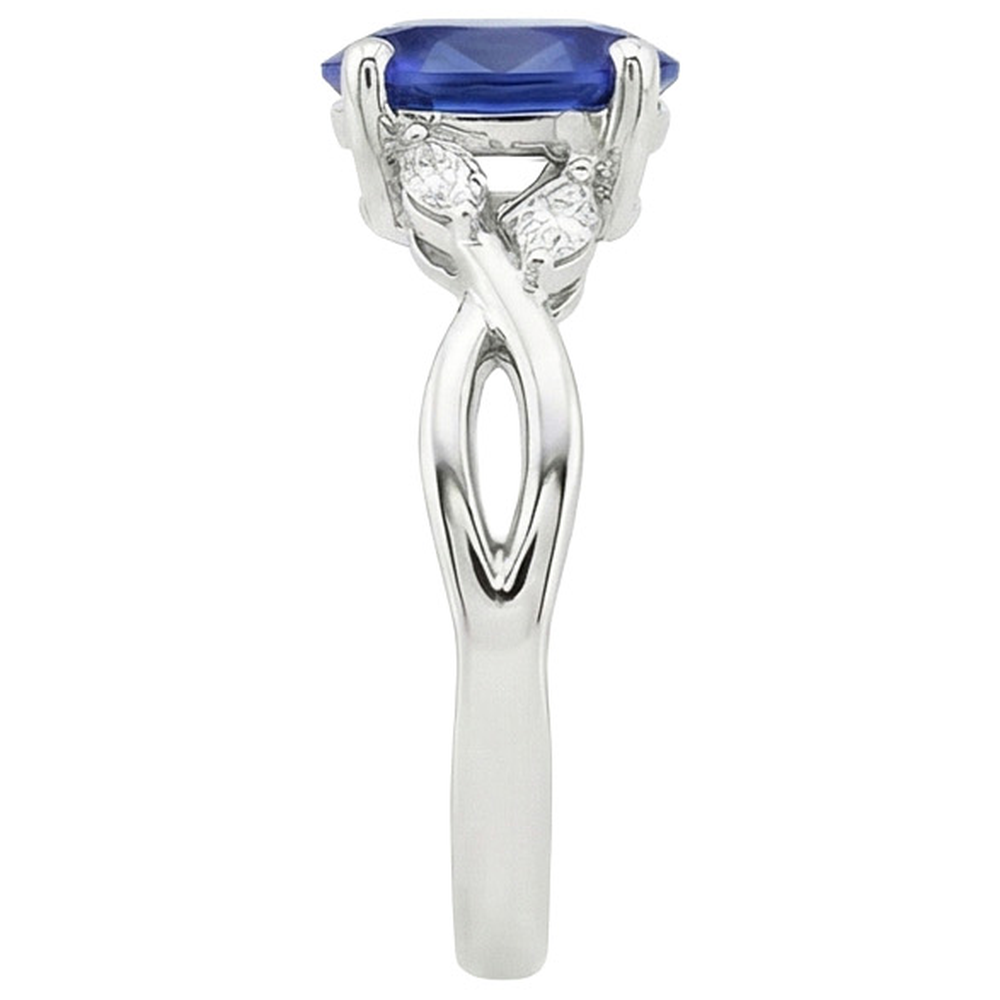 vero marquise diamante 6carati anello vista di profilo