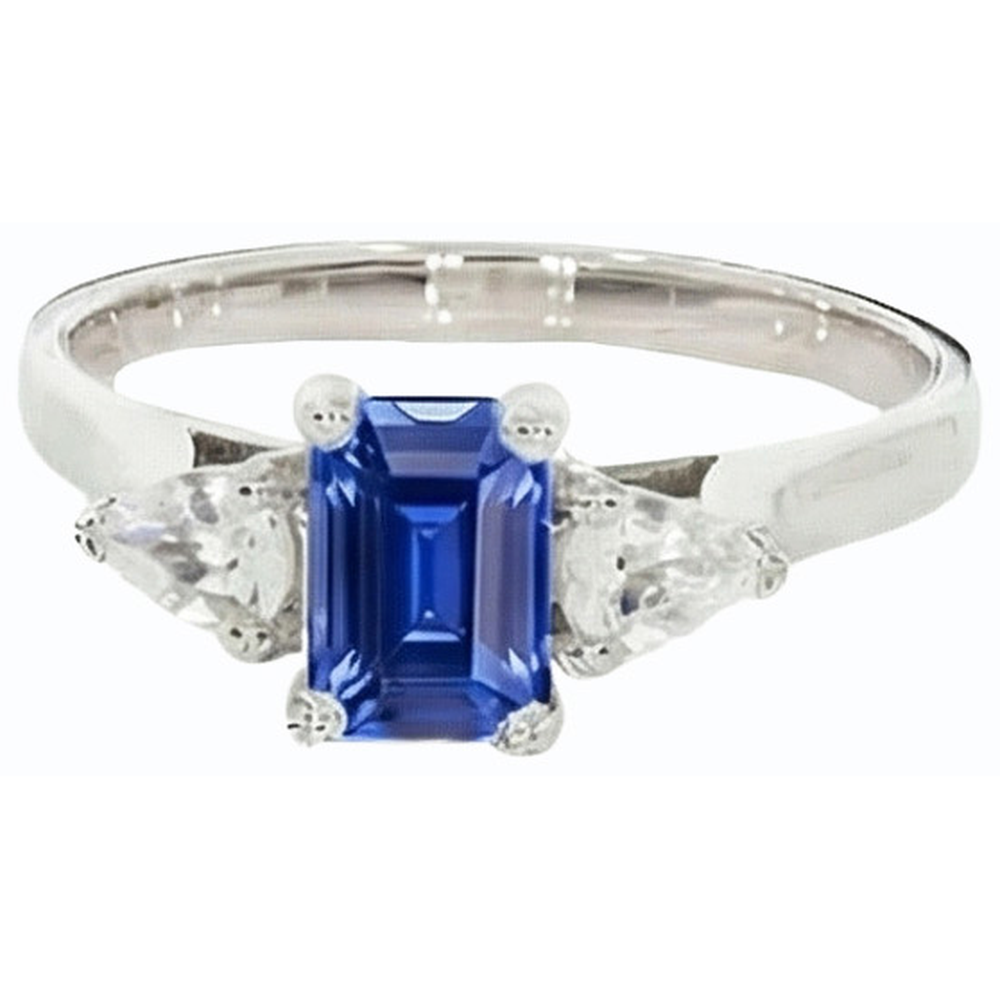 vero pear diamante 2carati anello vista di profilo