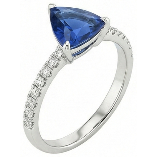 vero diamante 2carati anello angolo laterale
