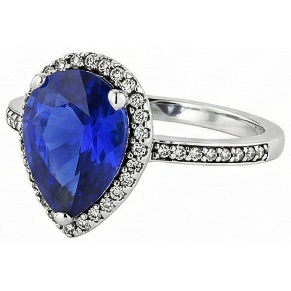 vero round diamante 4carati anello vista di profilo