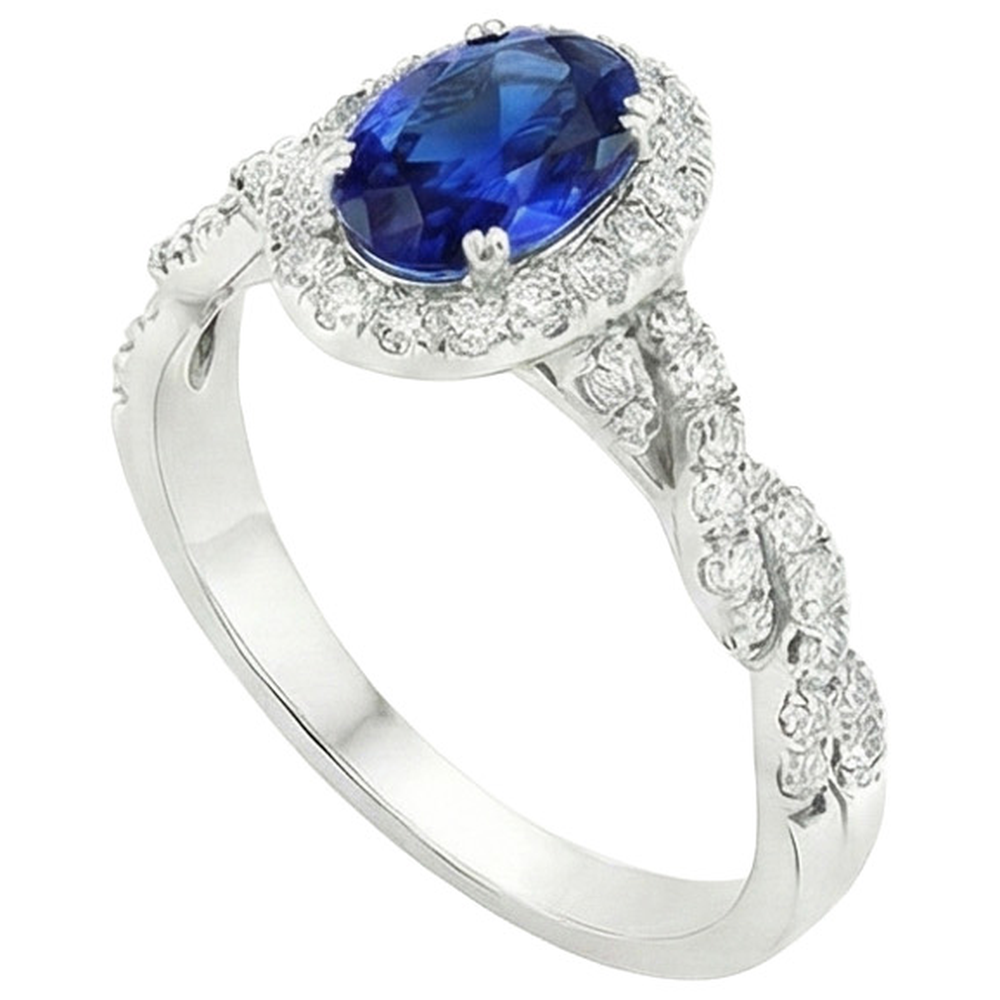 vero oval diamante 4.50carati anello dettaglio ravvicinato