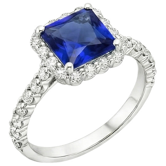 vero round diamante 6.50carati anello angolo laterale