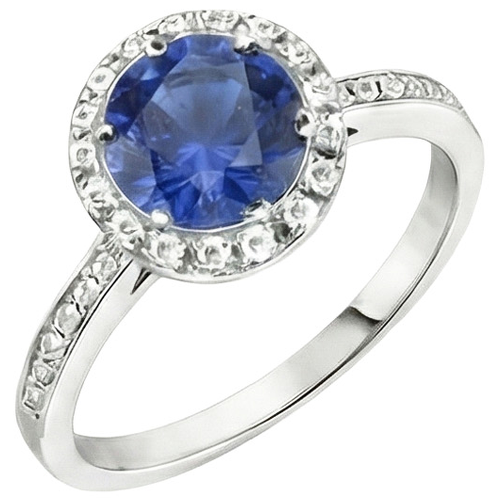 vero round diamante 2.50carati anello angolo laterale