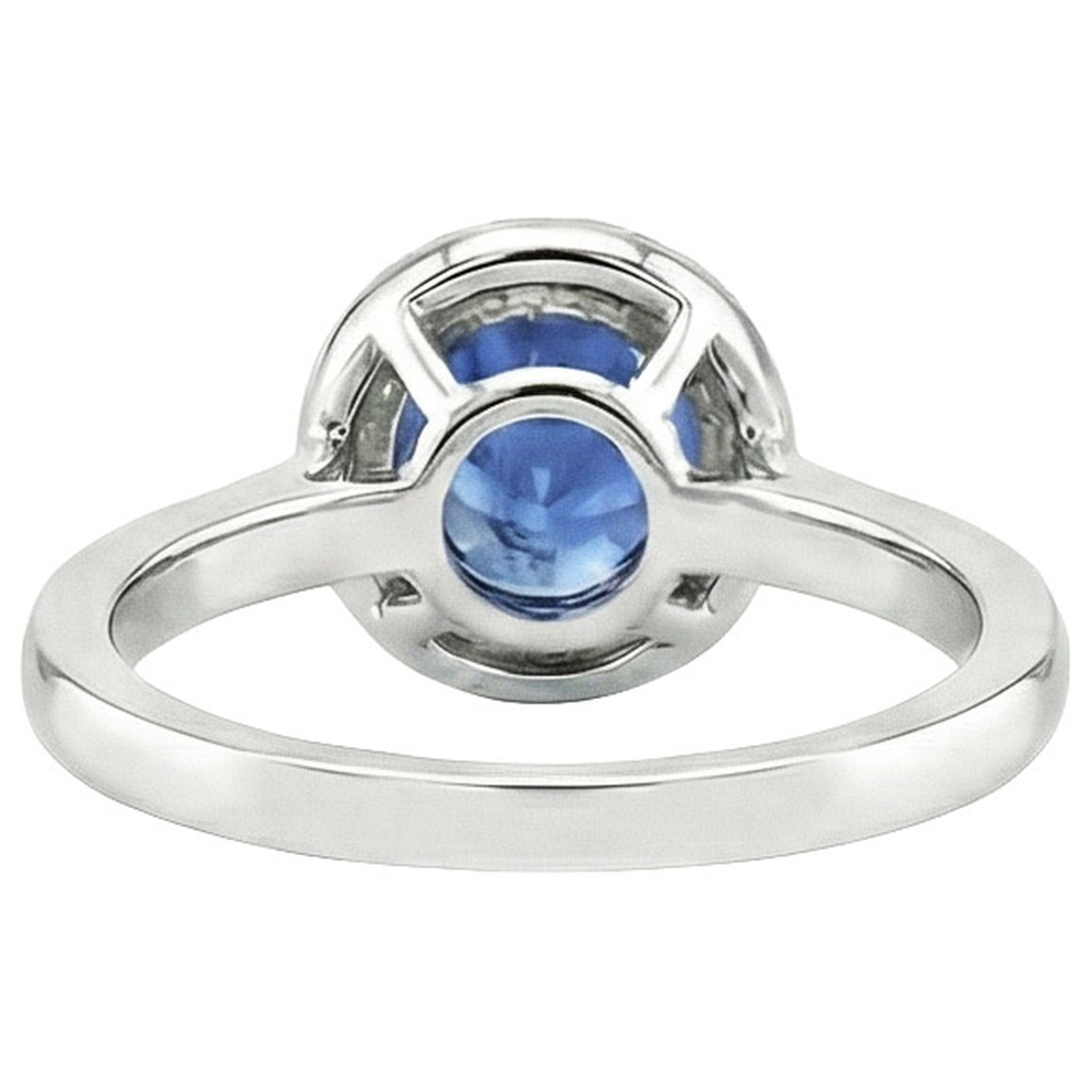 vero round diamante 2.50carati anello vista di profilo