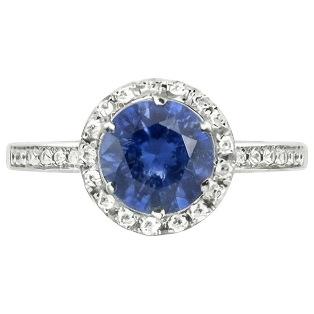 vero round diamante 2.50carati anello vista frontale