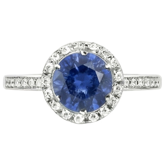 vero round diamante 2.50carati anello vista frontale